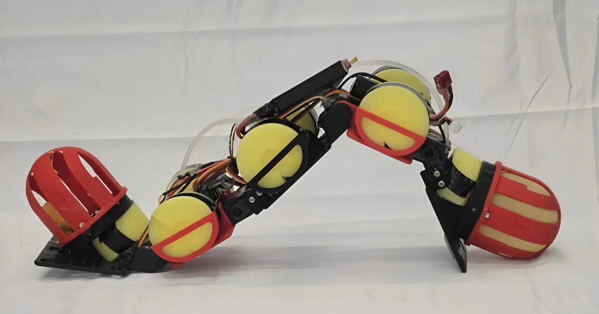 Robotizēts “tārps” ar ūdens baloniem pārvar klintis, nogāzes un kāpnes