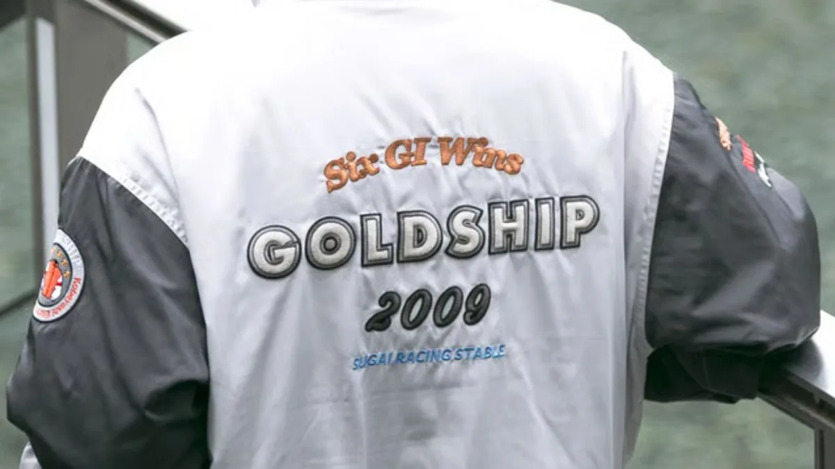 Leģendārais sacīkšu zirgs Gold Ship ticis pie 250 dolāru jakas