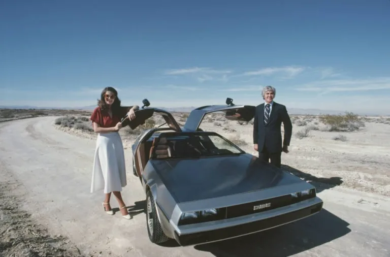 John Delorean With DMC Car