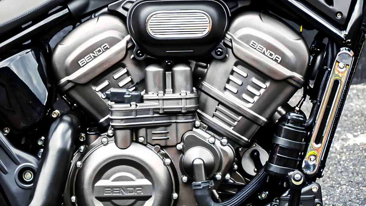 Powering the thing is a 692cc V-twin