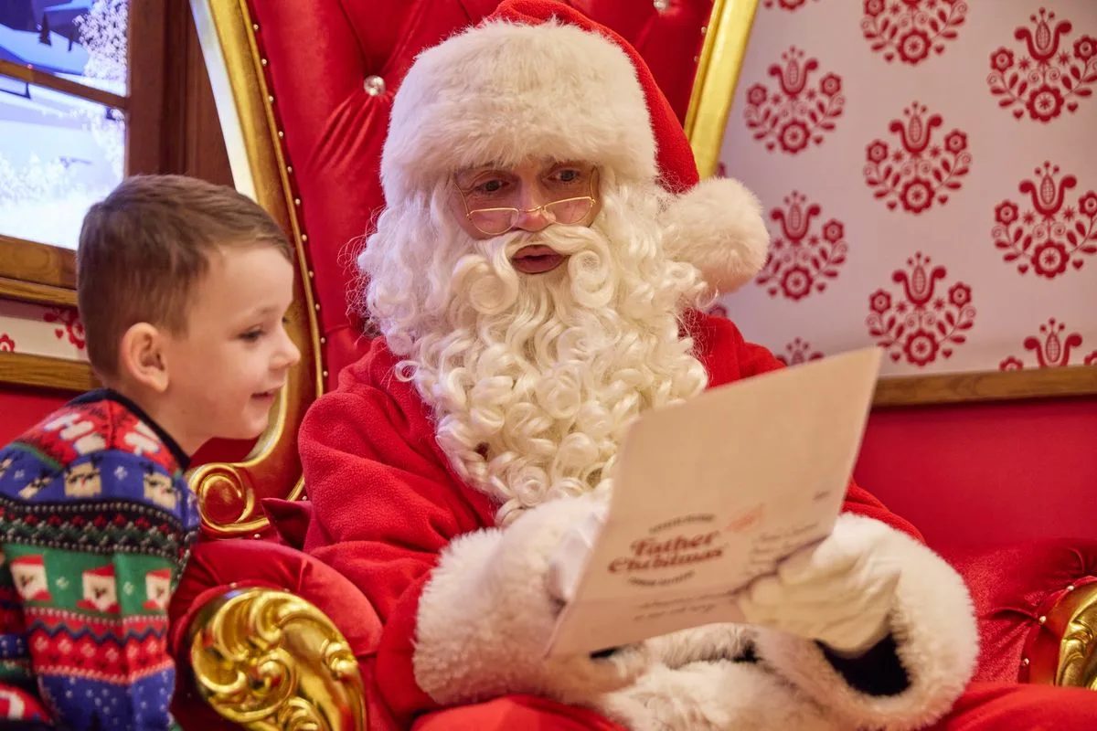 Image 5: Meet Father Christmas in the festive grotto