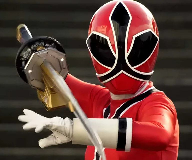 Lauren Shiba as the Red Ranger in Power Rangers Samurai