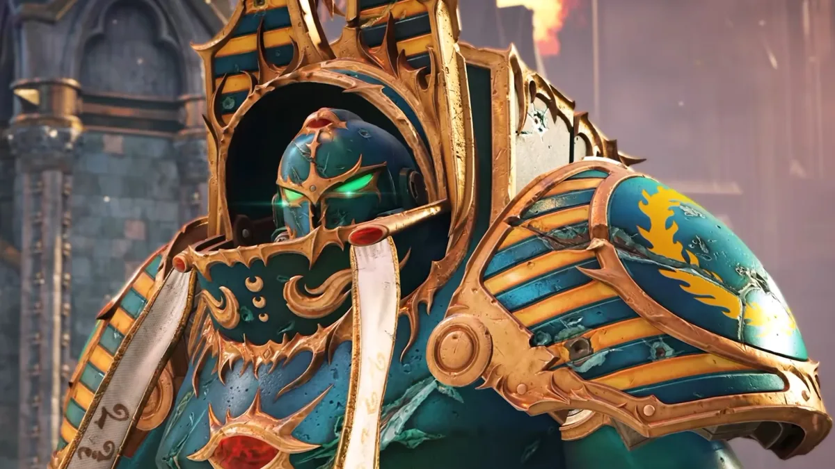 Image 28: A Scarab Occult Terminator Sorcerer looks menacing in Space Marine 2.