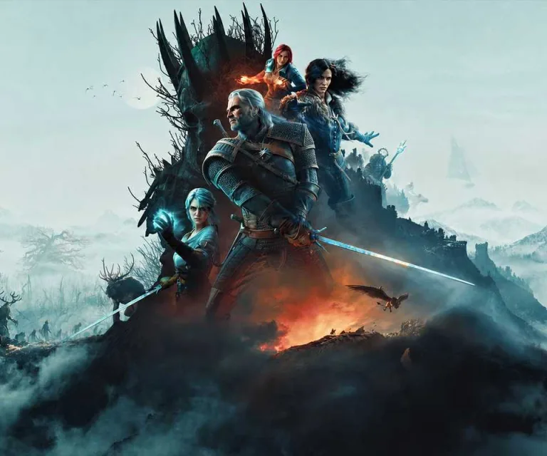 The Witcher 3 Wild Hunt Remastered key art with characters