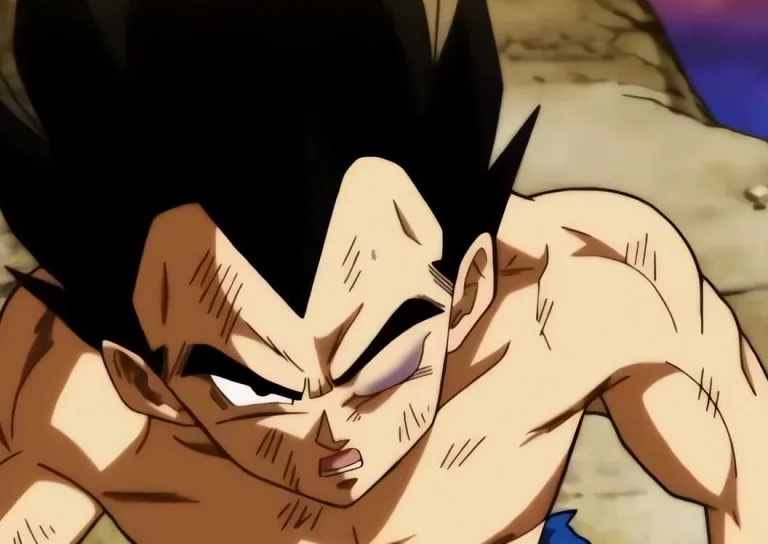 Vegeta prepares to fight Jiren for the last time during the Tournament of Power.
