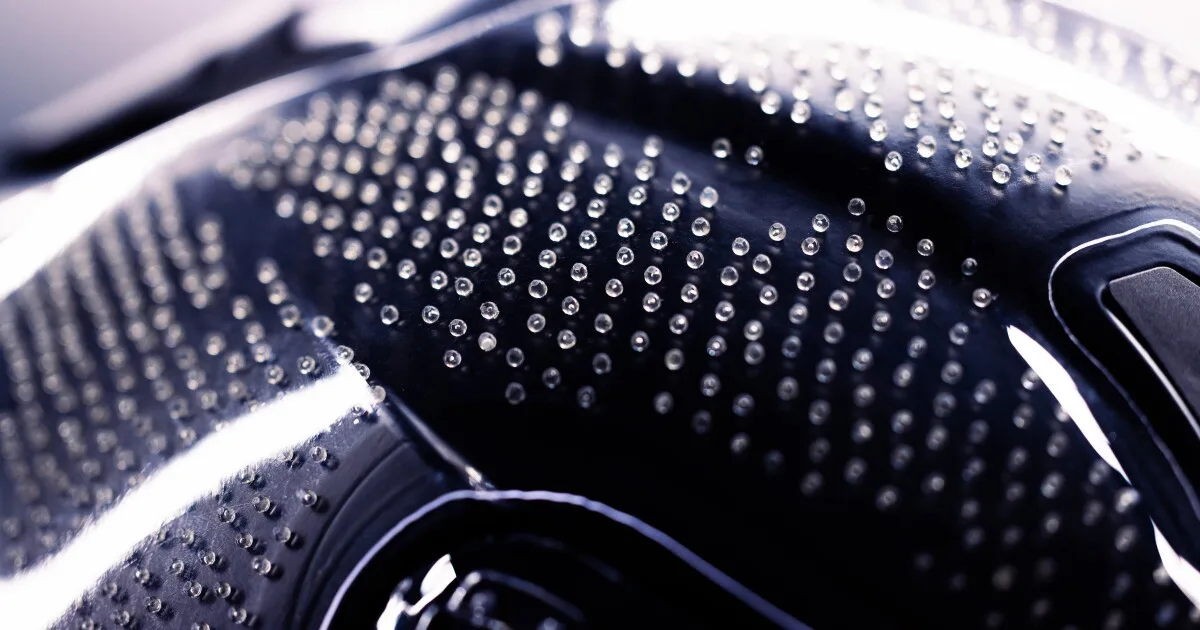 The Pista GP R3 is covered in thousands of tiny spheres