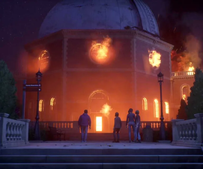 Who starts the observatory fire in life is strange reunion 3