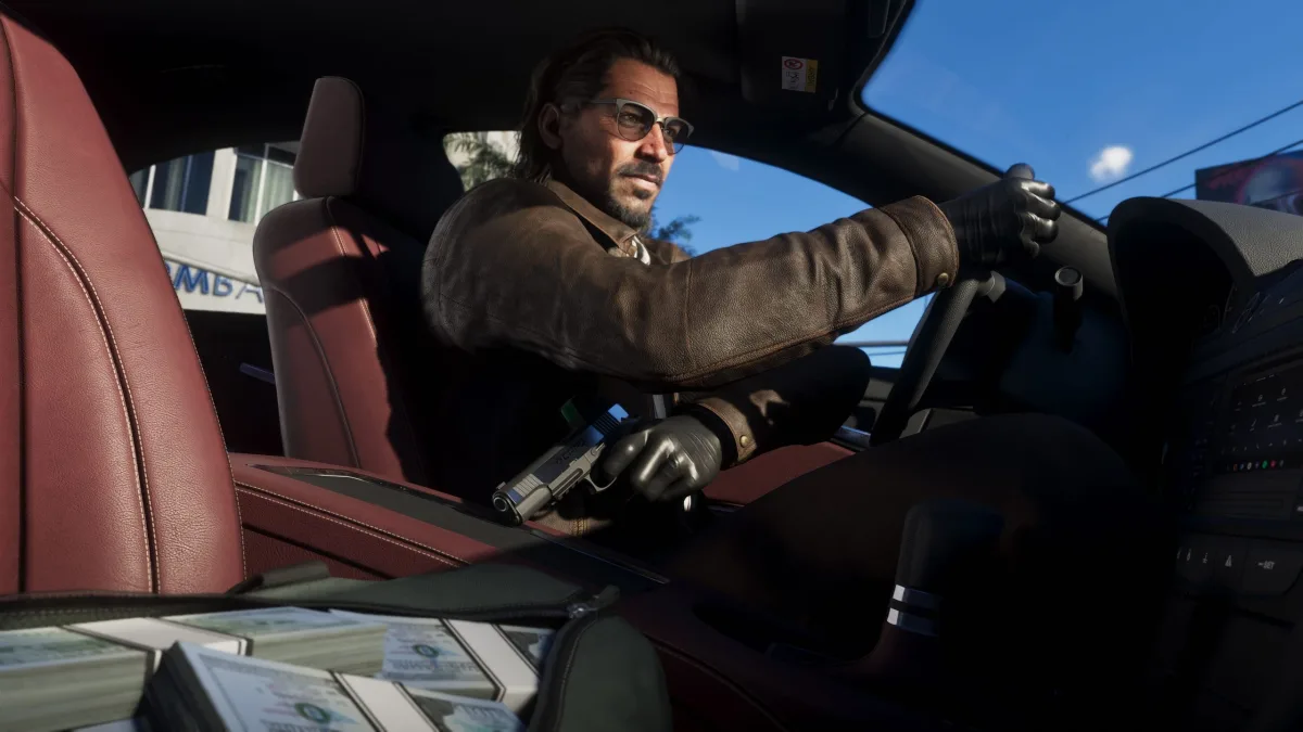 Iespējamā GTA 6 noplūdē redzamas satiksmes kameras, auto izsekošana un sīkāka cīņa par stūri