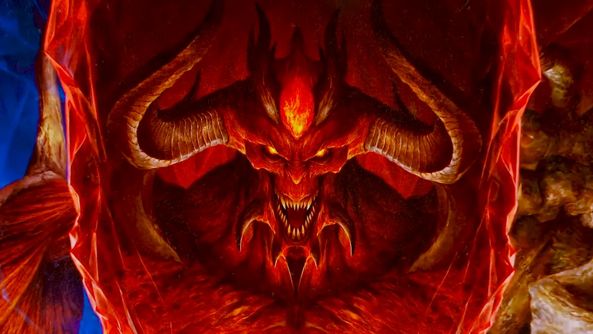 Image 28: Close up hero image of Diablo from Diablo 4