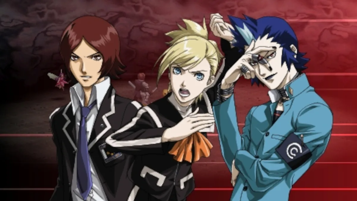 Image 28: Lineup of characters from Persona 2.