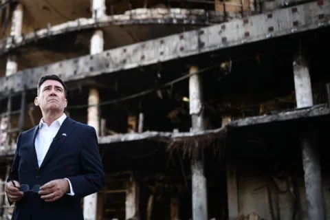 Andy Burnham pledged support for Ukraine despite "outrageous" threats from Russia open image Andy Burnham pledged support for Ukraine despite "outrageous" threats from Russia (PA)
