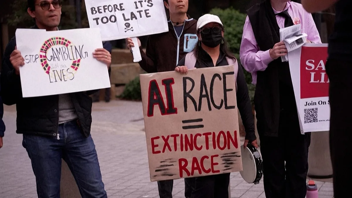 Sanfrancisko protestētāji pieprasa apturēt “mākslīgā intelekta sacensību”