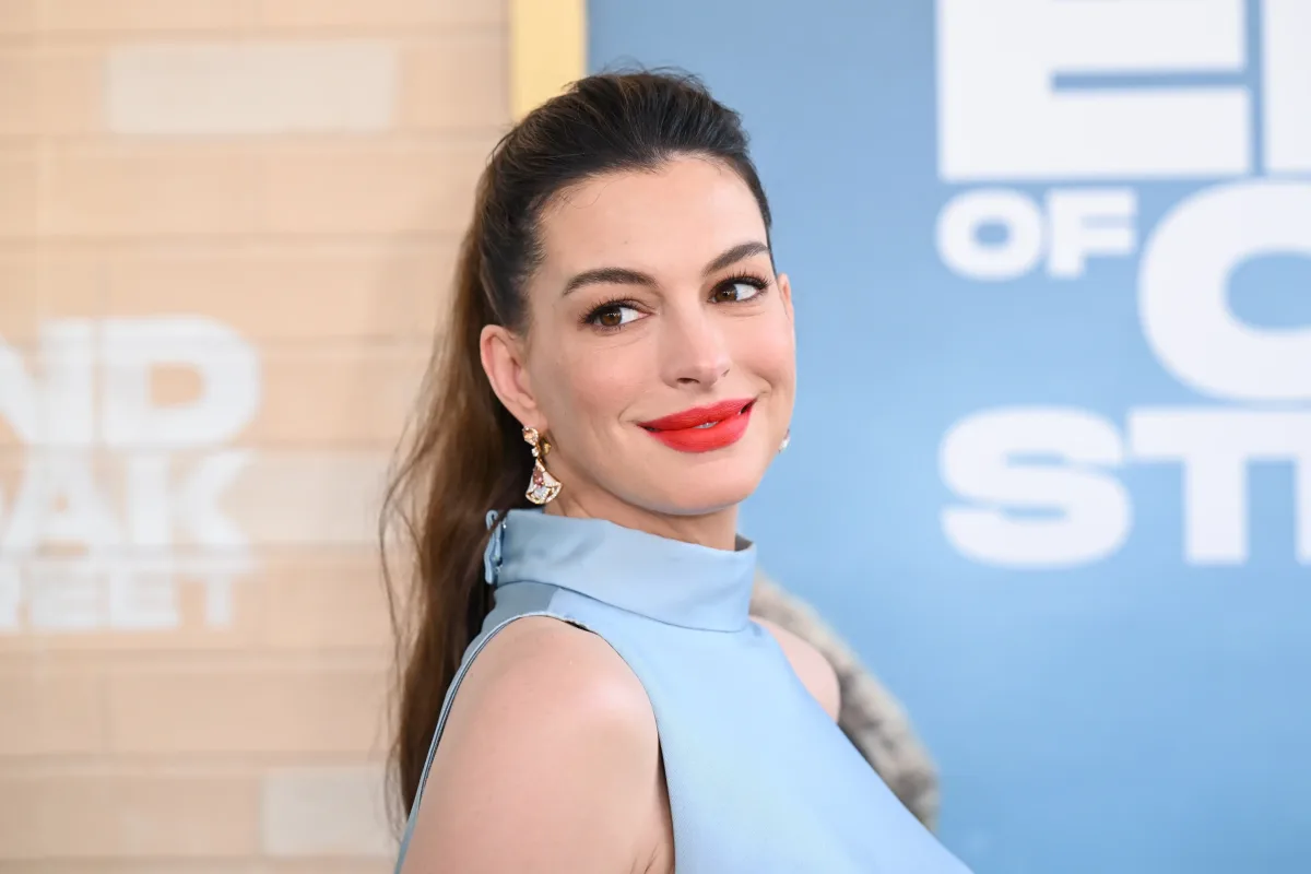 Image 5: Anne Hathaway said she plans to have her baby and then get filming for the new flick (Gilbert Flores/Variety via Getty Images)