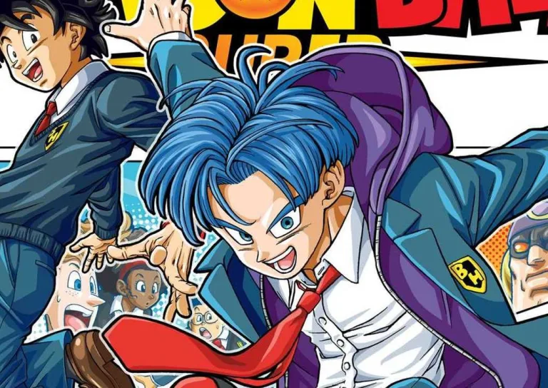 image: goten and trunks in the cover of dragon ball super volume 23.