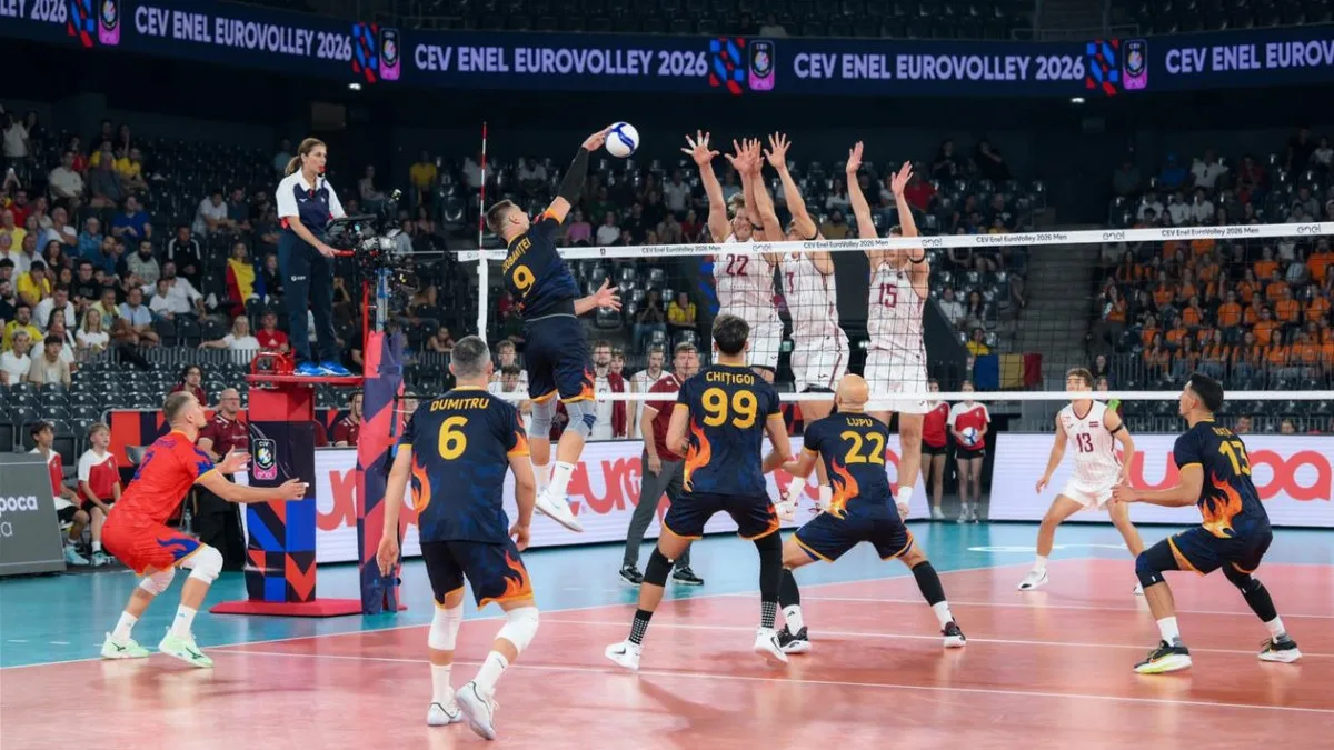 Latvijas volejbolisti Eiropas čempionāta ievadā sarūgtina mājinieci Rumāniju