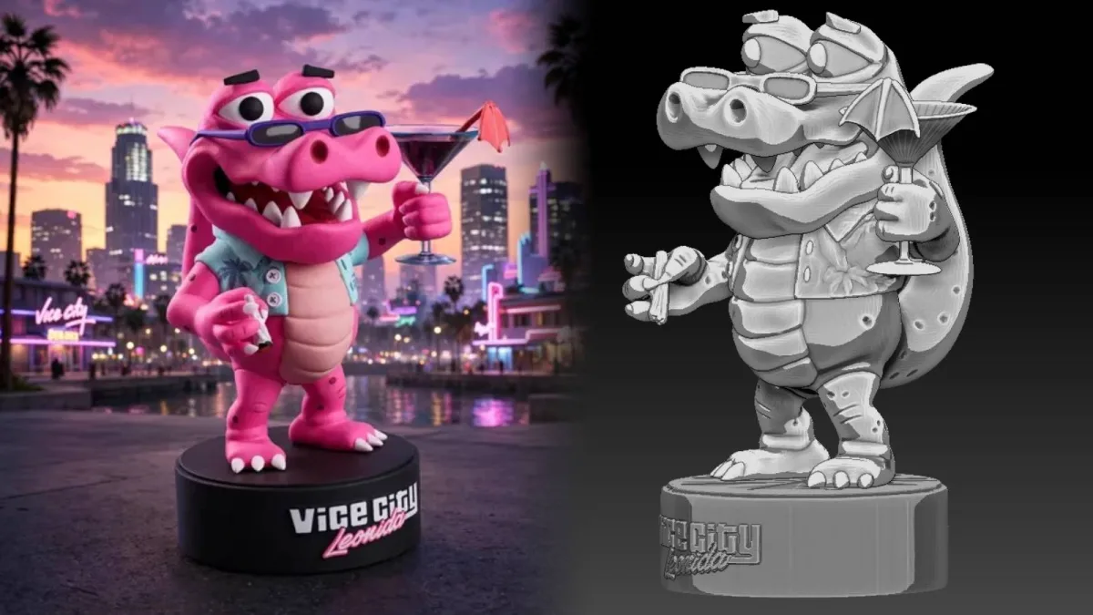 GTA 6 fani nepilnas diennakts laikā izveidojuši Macca the Gator 3D modeli