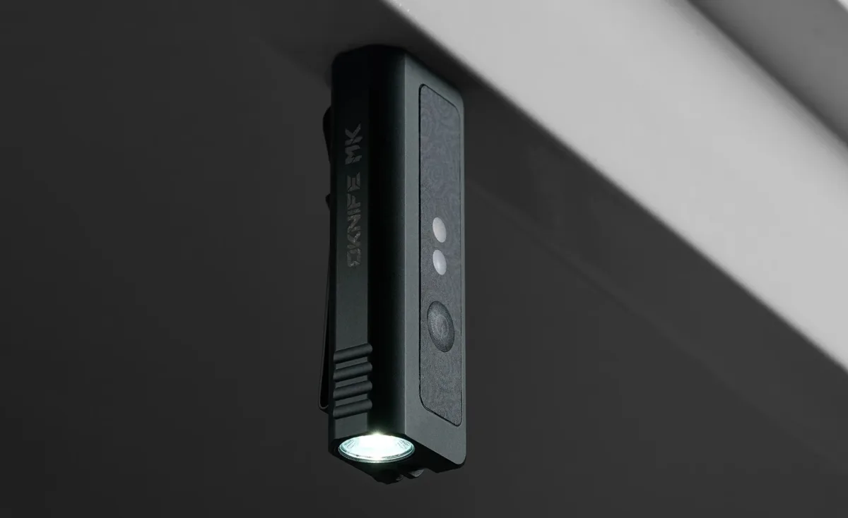 Oknife sneaks in a magnetic base so the MK can work as a mini overhead lamp