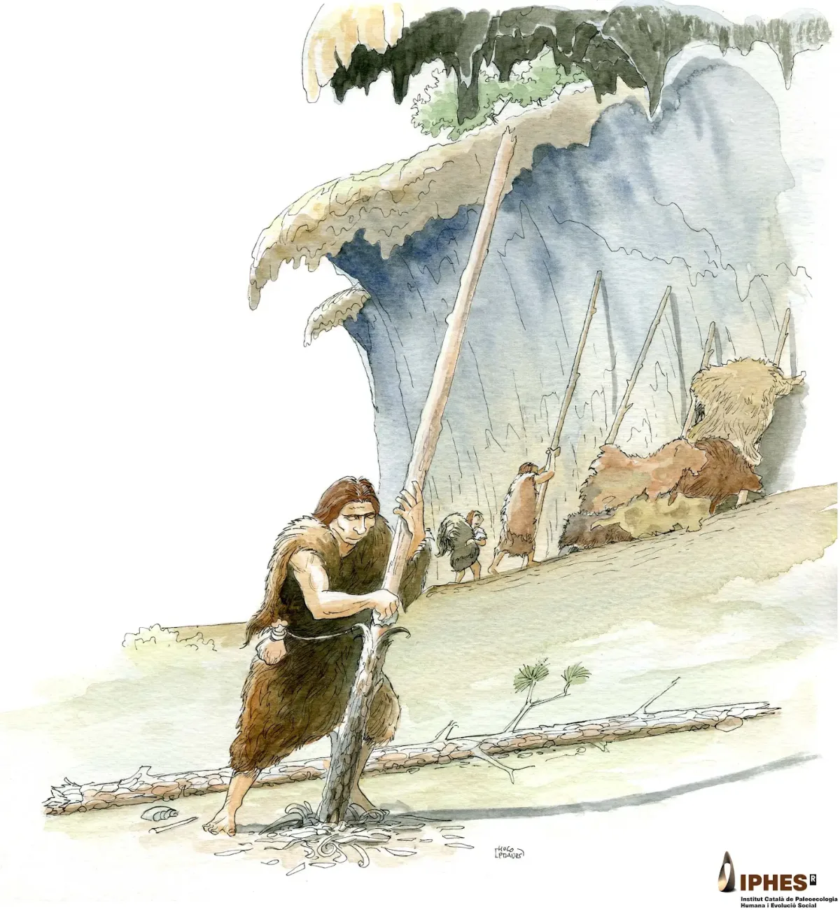 Akmens laikmeta patversmē Spānijā atrasti neandertāliešu koka rīku nospiedumi