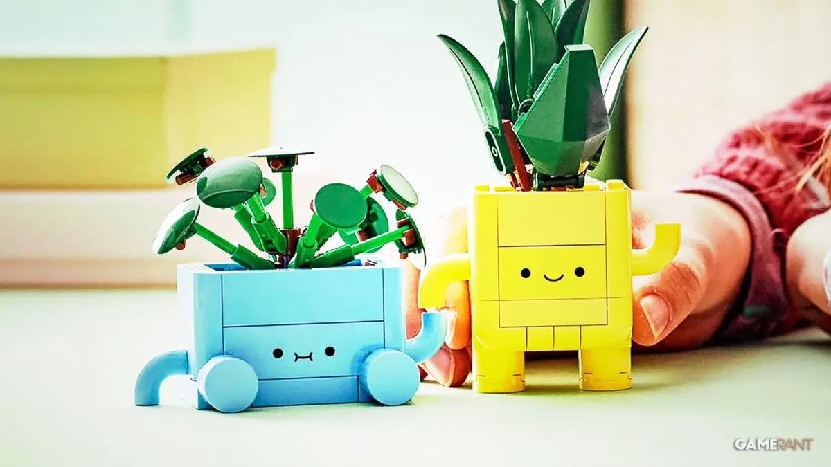 Noplūduši attēli atklāj LEGO jauno komplektu “Cozy Plants” ar smaidīgiem puķupodiem
