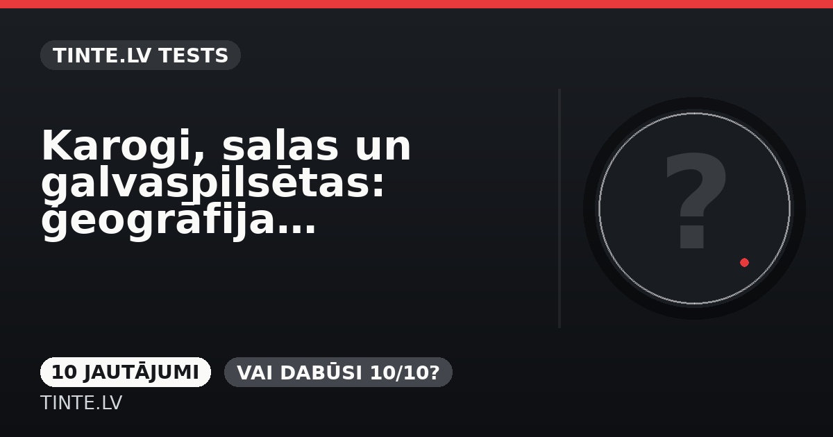 Karogi, salas un galvaspilsētas: ģeogrāfijas izaicinājums