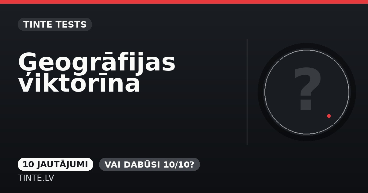 Ģeogrāfijas viktorīna