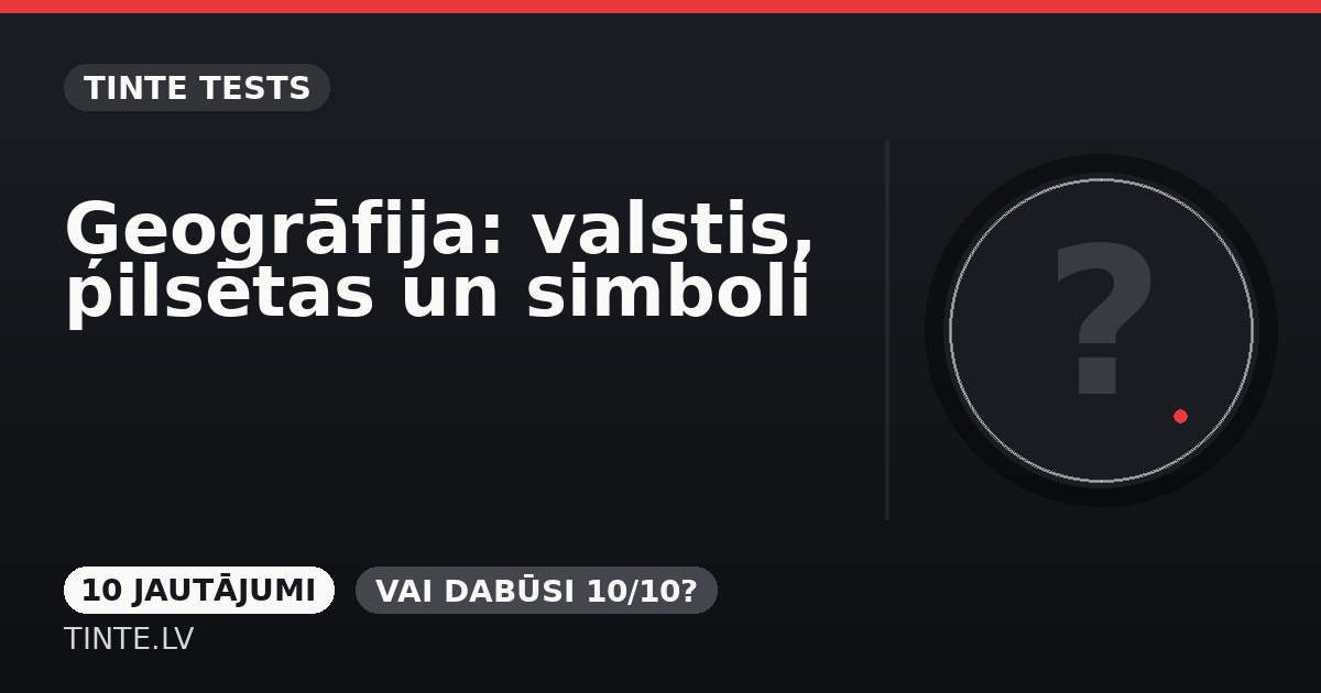 Ģeogrāfija: valstis, pilsētas un simboli