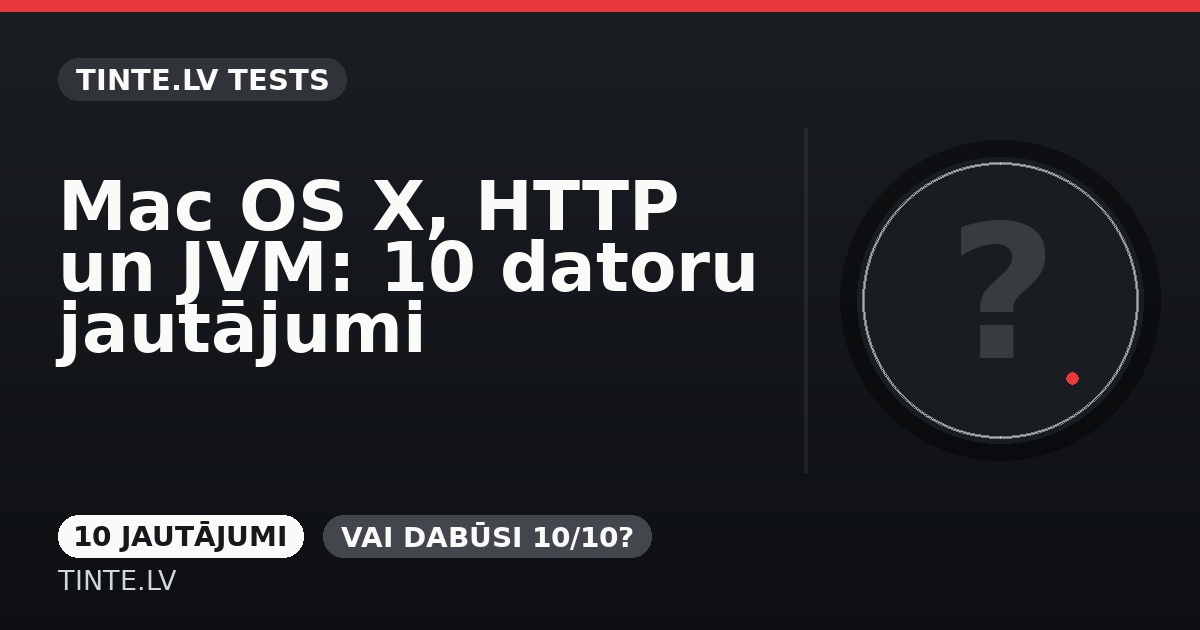 Mac OS X, HTTP un JVM: 10 datoru jautājumi
