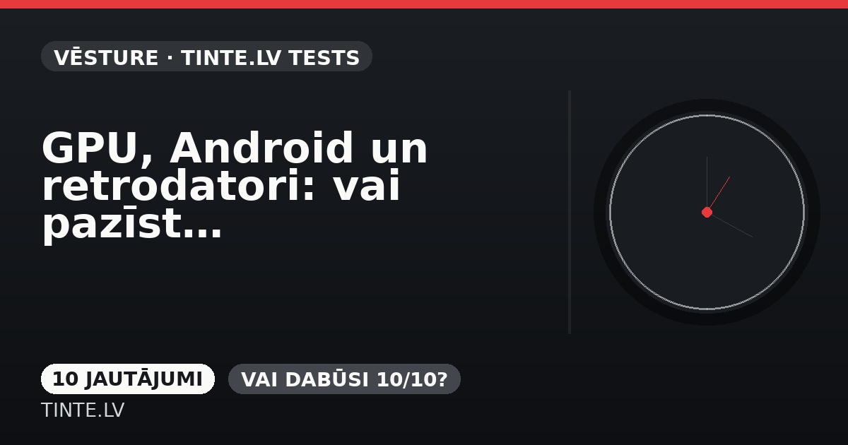GPU, Android un retrodatori: vai pazīsti datoru vēsturi?