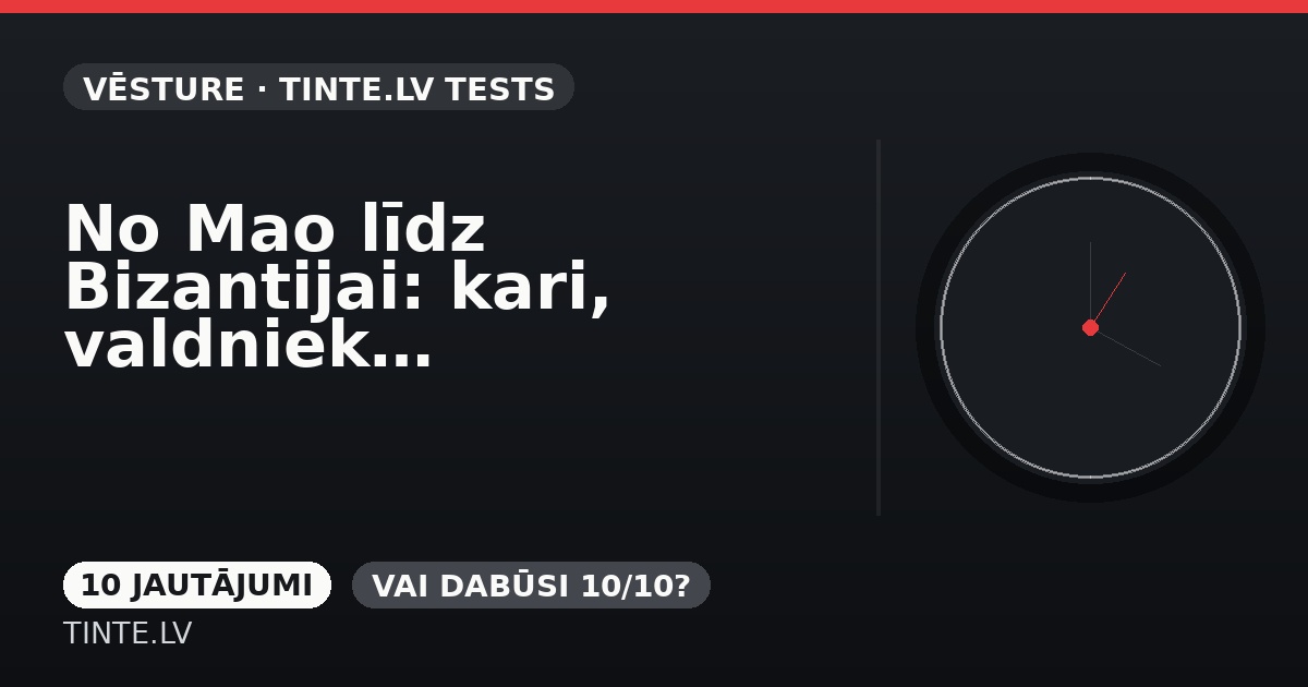 No Mao līdz Bizantijai: kari, valdnieki un vēstures pagriezieni